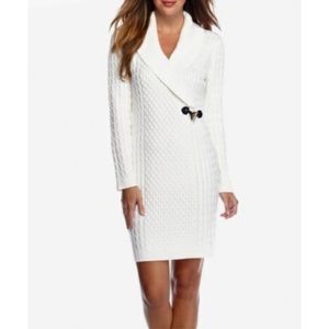 Knit fitted sweater dress